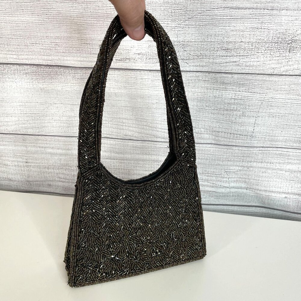 INGE CHRISTOPHER Designer Luxury‎ Regency Evening Bag BEADED Vintage Costume